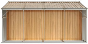 Záhradná kôlňa svetlohnedé 277x365,5x179 cm pozinkovaná oceľ