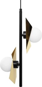 Toolight Toolight, stropné svietidlo 2xG9 APP1410-CP, čierna-zlatá, OSW-03087