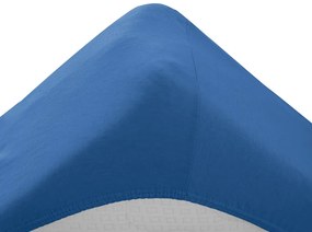 Jersey plachta do detskej postieľky EXCLUSIVE tmavo modré 60 x 120 cm