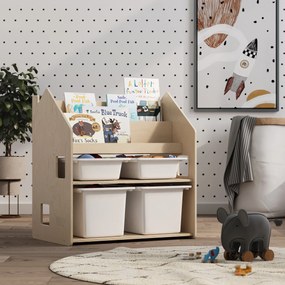 Univerzálna montessori polica 2v1 – prírodná