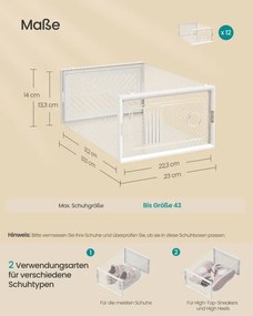 Úložné boxy na topánky LSP106W12V2