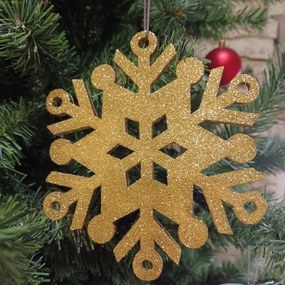 DECOLED Vločka III, pr. 80 cm, zlatá