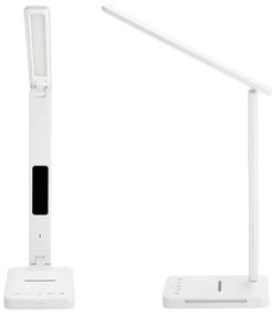 LED Stm. lampa s bezdr. nab. QI, displejom a USB portom LED/7W/230V 3000-6000K