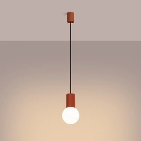 Závesné svietidlo Halo, 1x biele sklenené tienidlo, ro