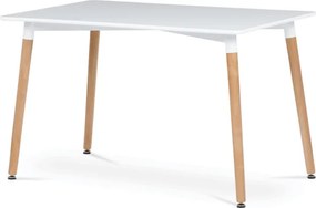Jedálenský stôl DT-304 biely / naturálny