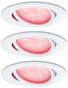 Paulmann 93940 -SADA 3x LED RGBW/2W IP23 Stm. kúpeľňové podhľadové svietidlo 230V