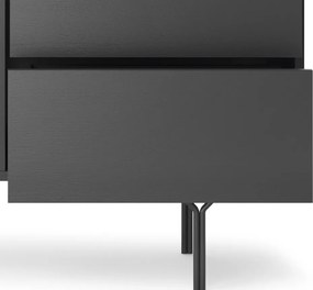 Skrinka so zásuvkami Raven, čierna