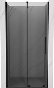 Mexen Velar, posuvné sprchové dvere do otvoru 100 cm, 8mm šedé sklo, čierna matná, 871-100-000-41-70