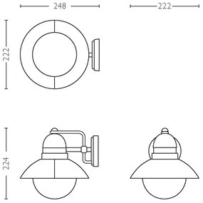 Philips 17237/30/PN - Vonkajšie svietidlo MYGARDEN HOVERFLY 1xE27/60W/230V