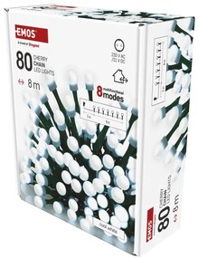 Vianočná reťaz LED 8 m, studená biela