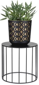 SADA 3x Stojan na kvety LOFT čierna