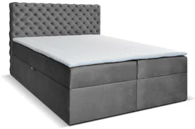 Manželská posteľ Boxspring 180 cm Orimis (sivá) (s matracom). Akcia -20%. Vlastná spoľahlivá doprava až k Vám domov. 1033236