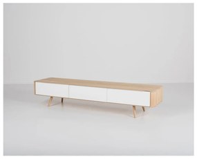 Televízny stolík z dubového dreva Gazzda Ena, 225 × 42 × 45 cm