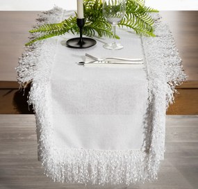 EUROFIRANY BEHÚŇ NA STÔL JASPER 40X140 CM BIELY