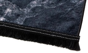 Tmavý moderný koberec s protišmykovou úpravou a abstraktným vzorom
