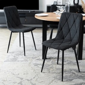 PROXIMA.store - Čalúnená jedálenská stolička ROBIN 2 FARBA: čierna