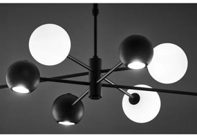 Jupiter 1998 - Luster na tyči MOKA 4xGU10/10W/230V + 4xG9/10W/230V čierna/biela