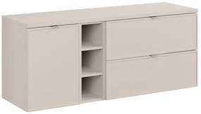 Závěsná skříňka Bella Cashmere s deskou 140 cm kašmír