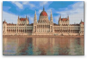 Gario Diamantové maľovanie Budapešť Rozmery: 60 x 40 cm, Rámovanie: Iba zrolované plátno, Diamanty: Štvorcové