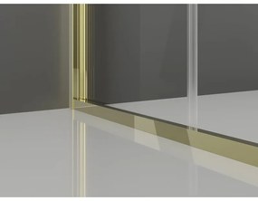 Mexen Exo, skladací sprchový kút 100 x 70 cm, číre sklo, zlatá, 816-100-070-50-00
