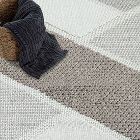 Dekorstudio Moderný okrúhly koberec LINDO 8877 - béžový Priemer koberca: 200cm
