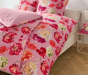 Flanelová posteľná bielizeň, štandardná veľkosť, ružová