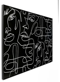 Face obraz čierno-biely 150x100 cm