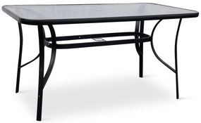 Záhradný jedálenský set Porto 140 cm + 4x kovová stolička Ramada