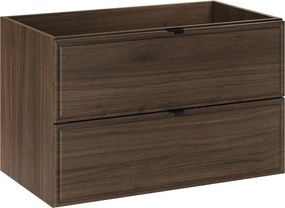Kúpeľňová zostava Villa s doskou a skrinkami 80 cm orech