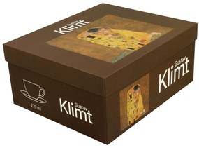 Porcelánová šálka s podšálkou Klimt The Kiss 250 ml sada 2ks