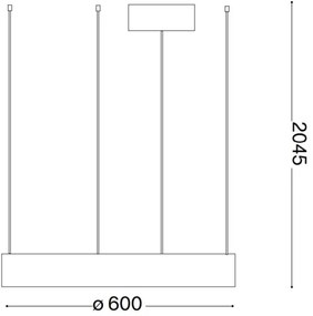 Ideal Lux - LED Luster na lanku ORACLE LED/33W/230V 3000K pr. 60 cm CRI 90 biela