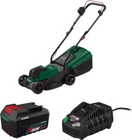 Parkside®  Aku kosačka na trávu 20 V Parm 20 A1 + Akumulátor 20 V/4 Ah + Rýchlonabíjačka akumulátora 20 V/4,5 A  (800012835)