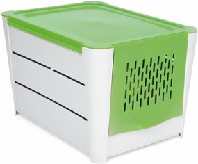 Bielo-zelený úložný box na zemiaky Snips Potatoes