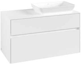 VILLEROY &amp; BOCH Collaro závesná skrinka pod umývadlo na dosku (umývadlo vpravo), 2 zásuvky, 1000 x 500 x 548 mm, White Matt, C11100MS
