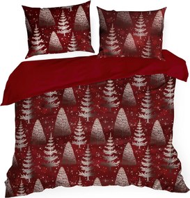 VIANOČNÉ OBLIEČKY Z MIKROVLÁKNA RUBIN 160X200 CM, 2 KS 70X80 CM VZOROVANÉ