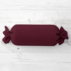 Biante Vankúš valec bonbon Rongo RG-085 Tmavá bordó 15x40 cm
