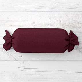 Biante Vankúš valec bonbon Rongo RG-085 Tmavá bordó 15x80 cm