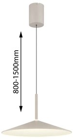 Globo 15635SA - LED luster na lanku LAMPONE LED/18W/230V 4000K krémová