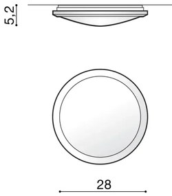LED stropné svietidlo Junona 28 3000K chróm