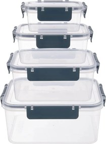 Orion Sada 4 kuchynských tesniacich dóz, krabičky na jedlo CLARA