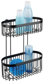 Čierny nástenný košík Wenko Classic Plus 2 Tier