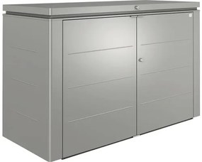 Záhradná skrinka Biohort Highboard plechová 200x84x127 cm sivý kremeň metalická