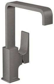 Hansgrohe Metropol, umývadlová batéria 230 s výpusťou Push-Open, kefovaná čierna chrómová, HAN-32511340