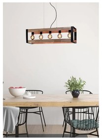 Čierne závesné svietidlo 20x90 cm Varna - Candellux Lighting