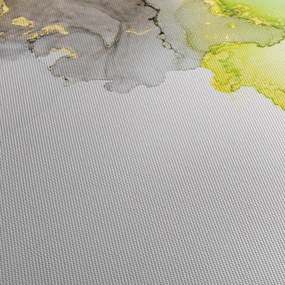 Obraz - Abstraktné umenie atramentom (s hodinami) (90x30 cm)