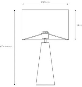 Lucide 10501/81/30 - Stolná lampa VELVET 1xE27/40W/230V