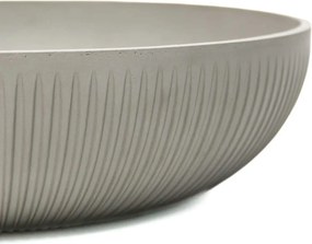 Okrasná miska PLANA, sklolaminát, priemer 34 cm, sivá