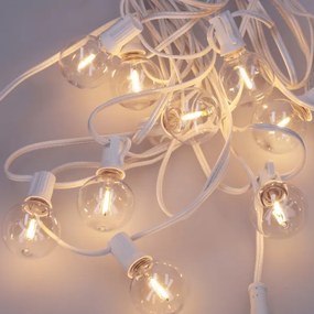 Brilagi - LED vonkajšia dekoratívna GIRLANDA 10xE12 8 m biela IP44 teplá biela