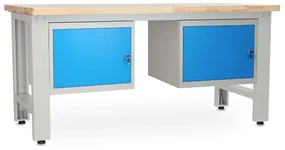 Dielenský stôl Solid OAK-11, 180 cm, 2 závesné boxy, dub