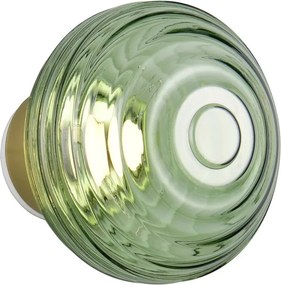 Zelené sklenené LED nástenné svietidlo na USB ø 15,5 cm Earl – Reality